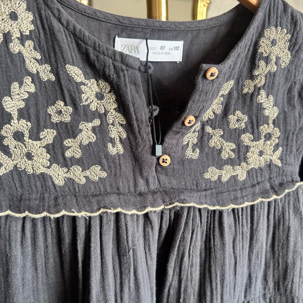 Zara girls floral embroidered dress NWOT - new - Picture 8 of 8